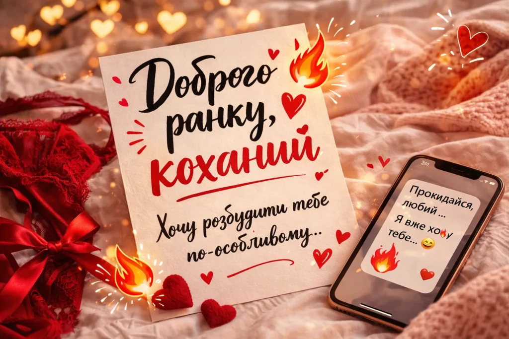 картинка пристрастне романтичне привітання доброго ранку коханий