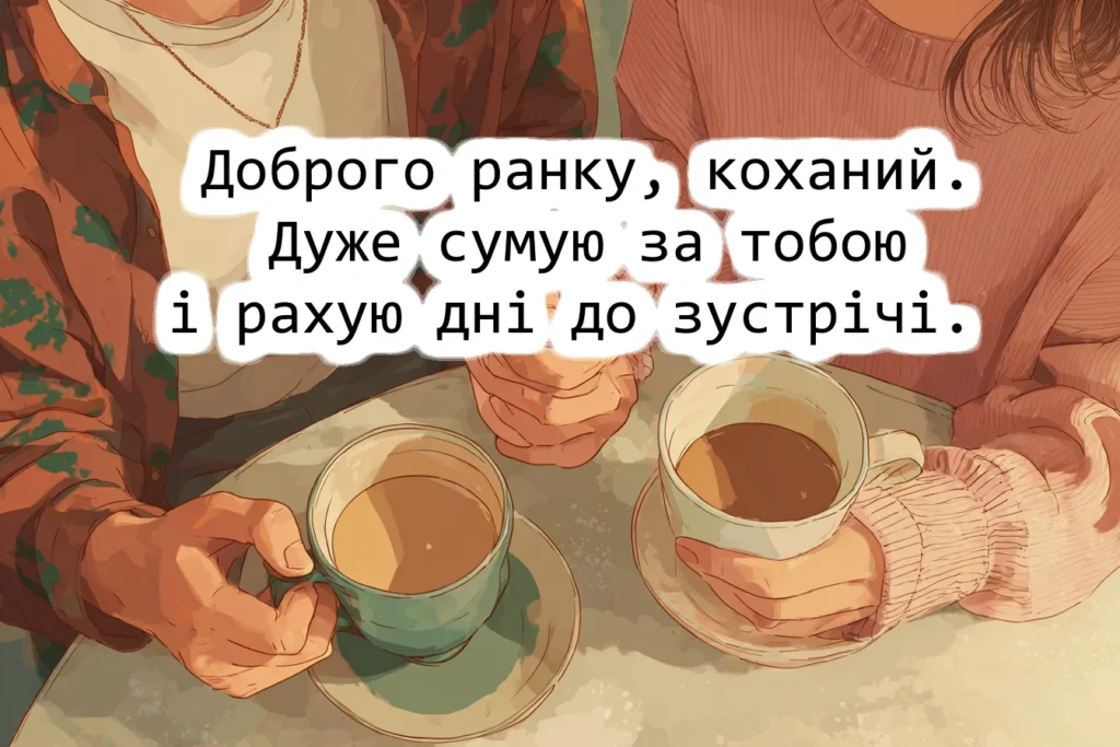 картинка доброго ранку коханий сумую за тобою