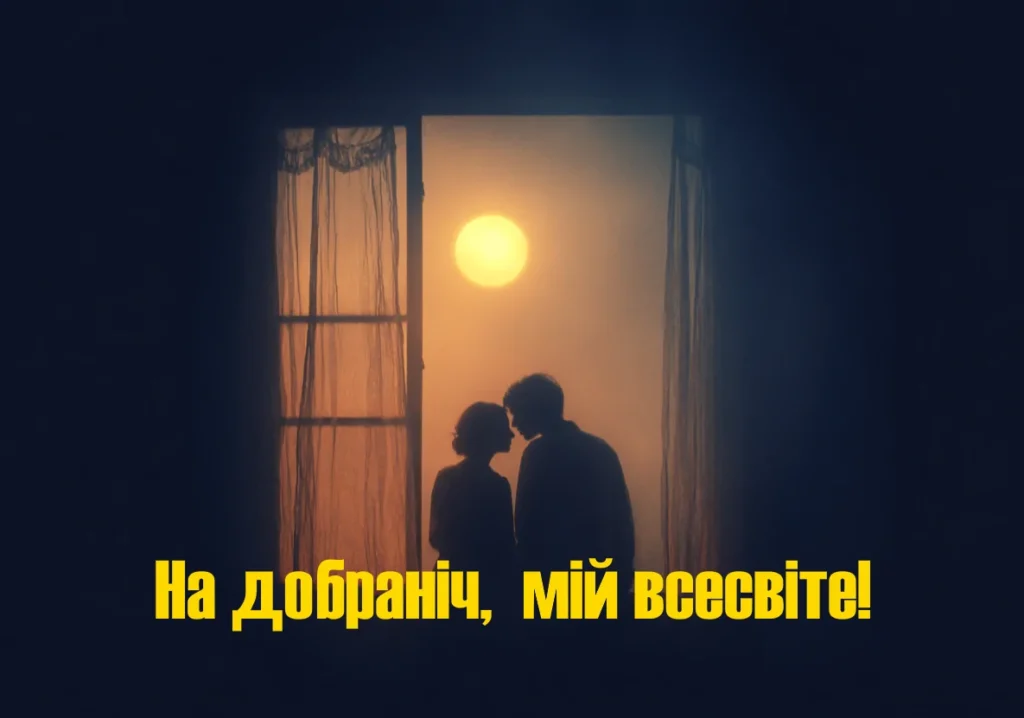 романтичне побажання на добраніч парі ввечері