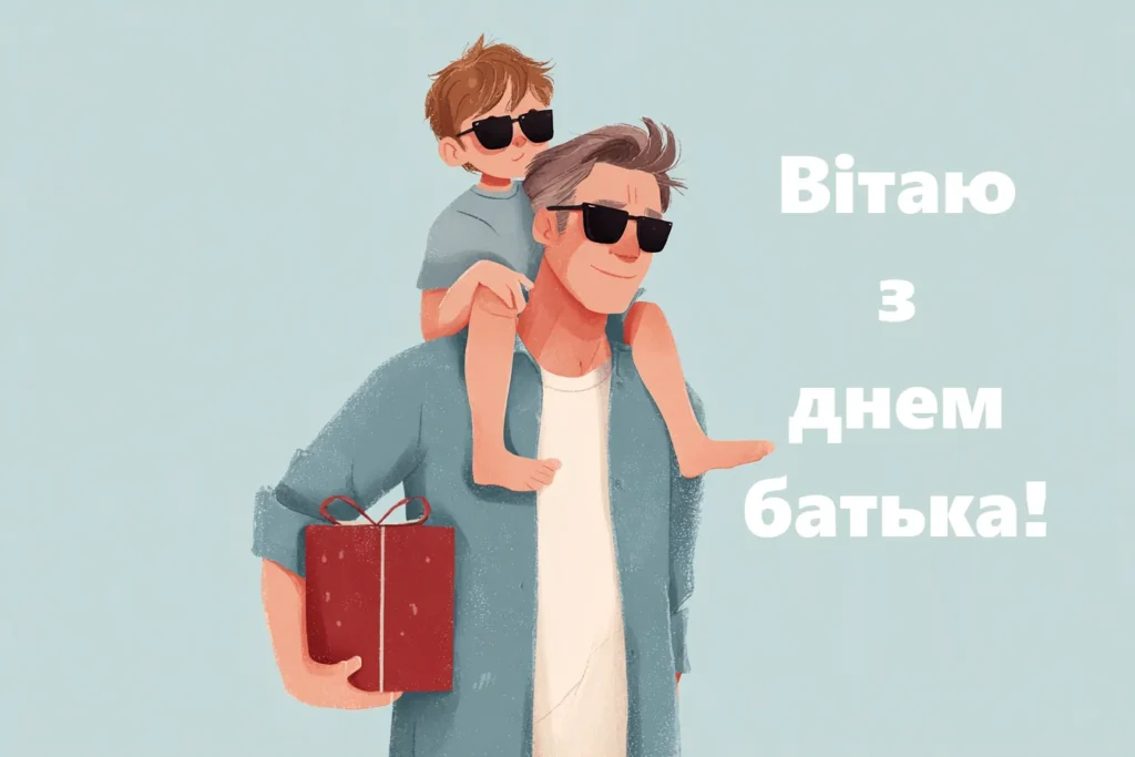 короткі привітання з днем батька картинка