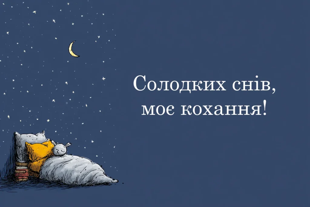 солодких снів моє кохання ніжне нічне побажання