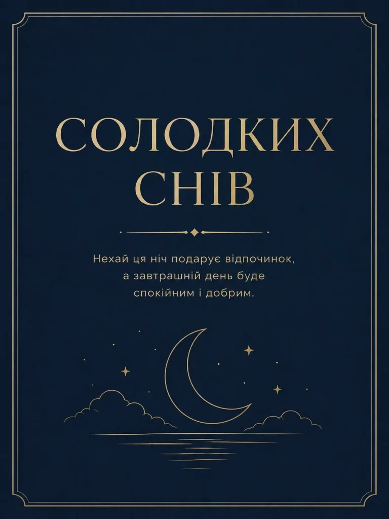 вишукана листівка солодких снів