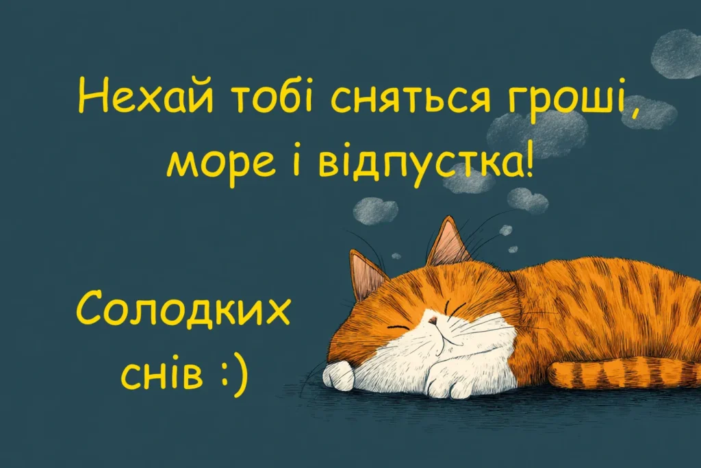 картинка смішне побажання солодких снів перед сном